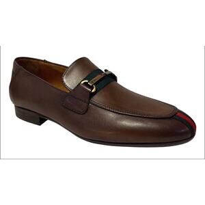 Sigotto Uomo Men's Slip On Brown Leather Dress Shoes 6528